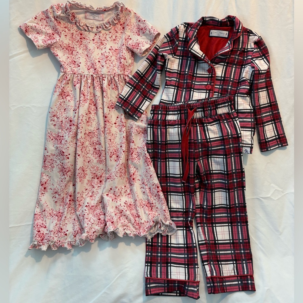 2 Outfit Bundle - Sweet Honey 2T/18M Pajama Sibling Set